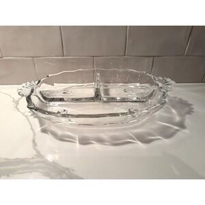 Fostoria Vintage 3 Part Divided Relish Serving Dish with Handles